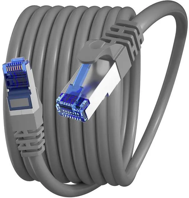 Main image of Cat 6 Ethernet Cable 25ft, Cat 6 Outdoor&Indoor FTP Shielded Ethernet Cable, 23AWG Heavy Duty Network Cable, Waterproof, Direct Burial, UV Resistant, RJ45 Internet LAN Cable Patch Cords for Router