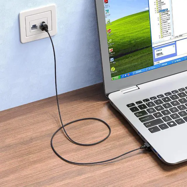 Alt view image 2 of 7 - 2Pack Nylon Braided Ultra Slim Cat6a Ethernet Short Cable 6 feet, LAN Super Light Cord, High Speed 10G Network Patch Cable, Internet Wire for PC,Router,Modem,TV,PS4/5,Xbox, Black