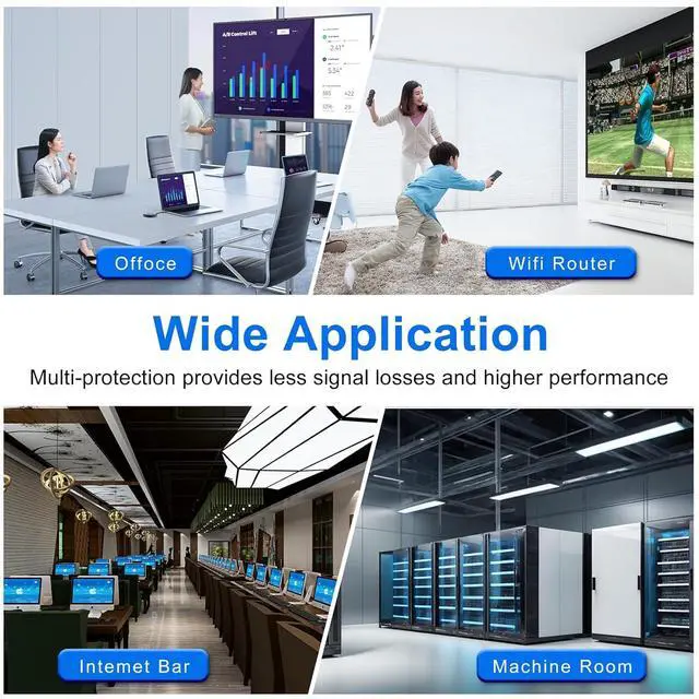 Alt view image 7 of 7 - Cat6A Ethernet Cable 90 Degree Up Angled 15FT, Flexible Slim & Ultra Thin Cat6 Rj45 Ethernet Patch LAN Cord up to High Speed 10Gbps 550MHz for PC, Router, Printer, Modem (Black)