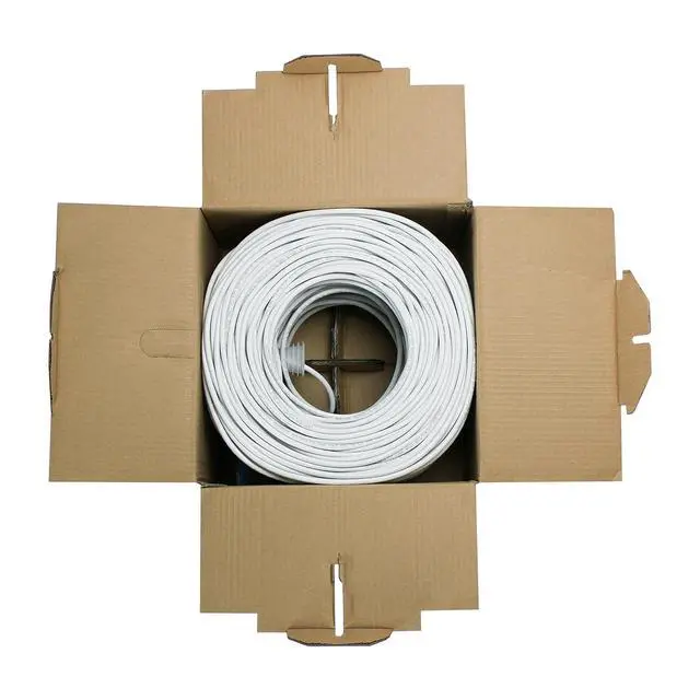 Alt view image 3 of 3 - NavePoint CAT6 Ethernet Cable - CCA Bulk CAT6 Cable 500ft Ethernet Cable, 550MHz, 23AWG 4 Pair, Unshielded Twisted Pair (UTP), Solid White
