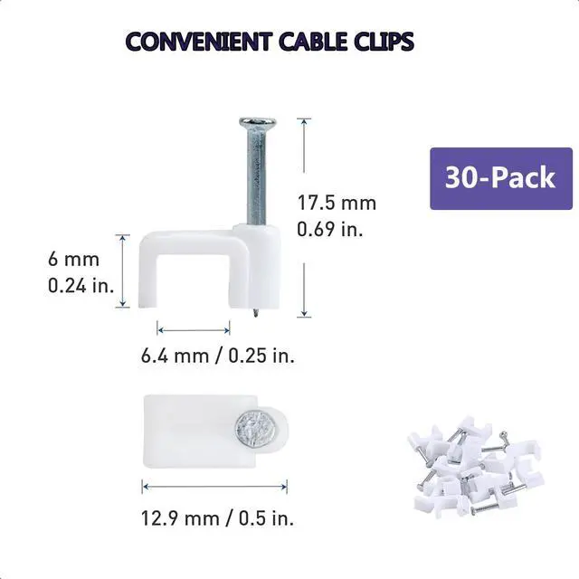 Alt view image 5 of 5 - Cat 6 Ethernet Cable 100 ft White - Flat Internet Network LAN Patch Cords  Solid Cat6 High Speed Computer Wire with Clips& Snagless Rj45 Connectors for Modem, Router  Faster Than Cat5e/Cat5