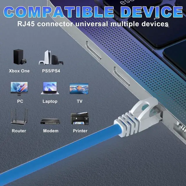 Alt view image 5 of 7 - Cat 7 Outdoor Ethernet Cable 328ft (100M | x 20 RJ45), SFTP Triple Shielded Ethernet Cable, Bulk Cat7 Cables, Waterproof, Direct Burial, UV Resistant, In-Ground, Network, Internet, LAN, Cat7-328ft