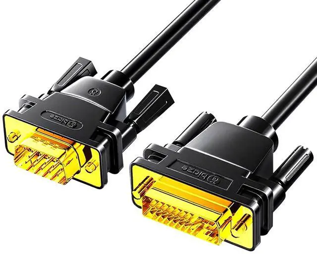 Main image of DVI to VGA Cable 6ft/1.8m [DVI-I 24+5 Pin Male to VGA Male] - Gold-Plated Connector for PC, Monitor, Projector - Compatible with Desktop, Laptop, GPU