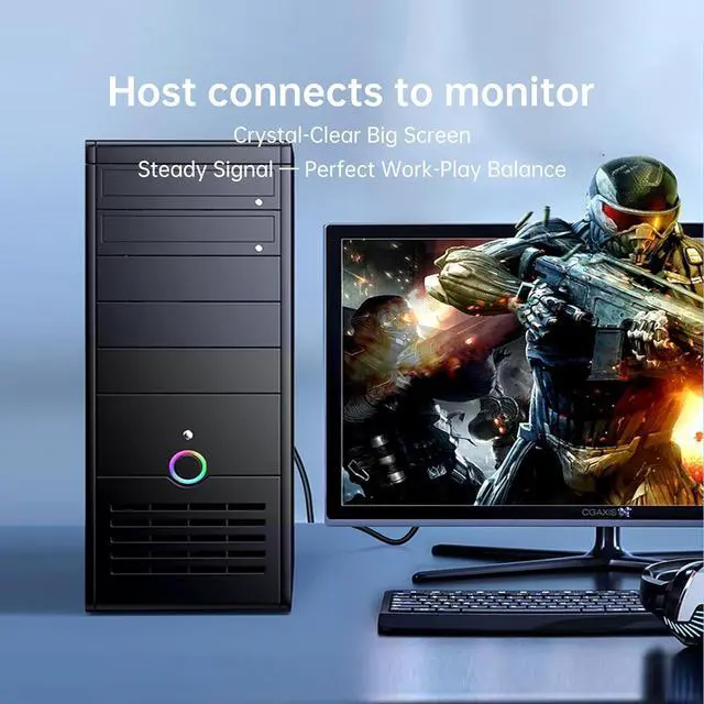 Alt view image 3 of 7 - DVI to VGA Cable 6ft/1.8m [DVI-I 24+5 Pin Male to VGA Male] - Gold-Plated Connector for PC, Monitor, Projector - Compatible with Desktop, Laptop, GPU