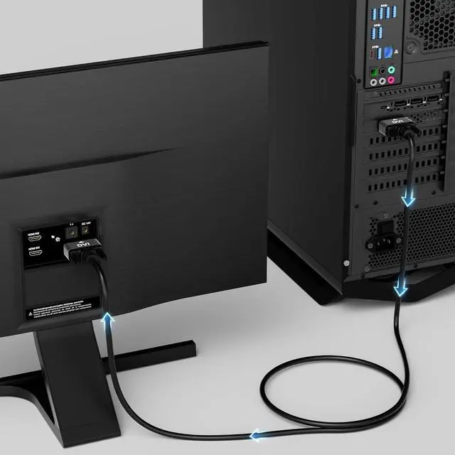 Alt view image 2 of 6 - Conable 20 FT DVI-D 24+1 Gold Plated Dual Link Male to Male Cable, Aluminum Shells, 1080P, for PC, Desktop, Monitor, Projector, Gaming, HDTV, DVD, Black