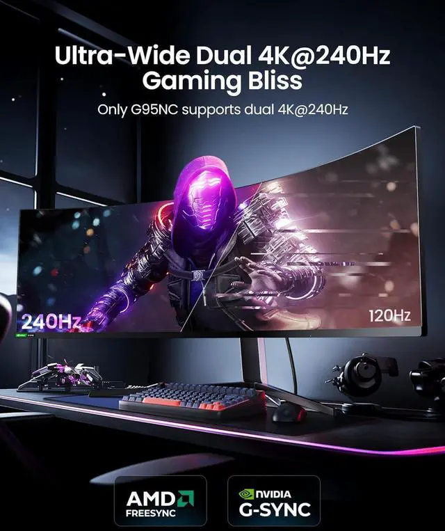 Alt view image 5 of 6 - Silkland 54Gbps DisplayPort Cable 2.1 [VESA Certified], DP 2.1 Cable [16K@30Hz, 8K@120Hz, 4K@240Hz 165Hz 144Hz] HDR, HDCP DSC 1.2a, Compatible FreeSync G-Sync Gaming Monitor 5090 7900XTX, 6.6FT