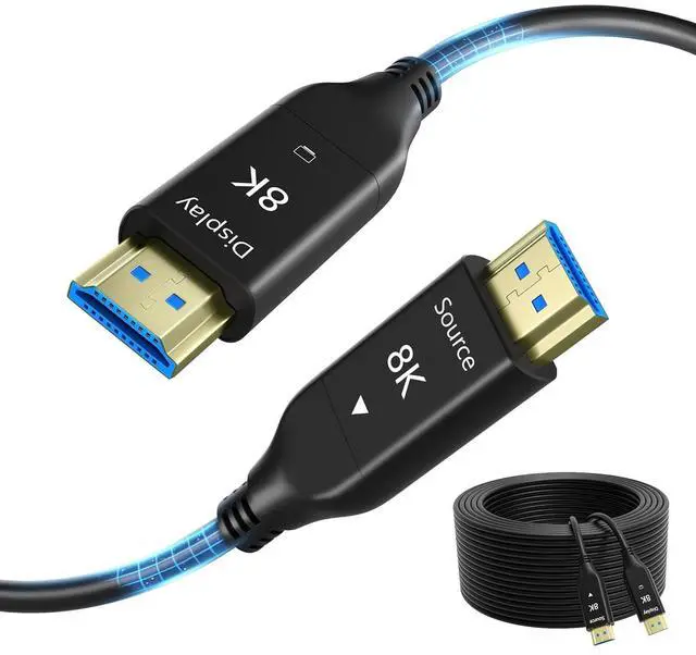 Main image of 8K 75FT Fiber Optic HDMI Cable in-Wall, Long HDMI 2.1 Cable 48Gbps Ultra High Speed [8K@60Hz] Dynamic HDR, Ear,CHDCP 2.2&2.3,3D,Compatible with PS5 PS4 HDTV Monitor Projector