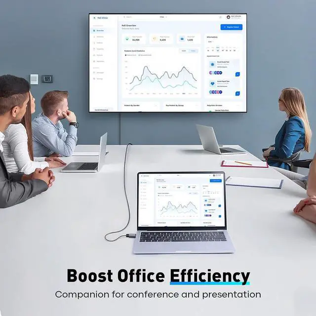 Alt view image 4 of 7 - Mini DisplayPort to HDMI Cable 3FT | 4K High-Speed Thunderbolt 2 (DP) to HDMI Braided Cord, Mini Display Port for MacBook Air/Pro. Mac mini, Surface Pro/Dock