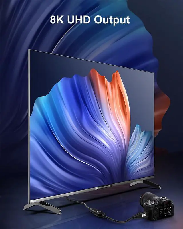 Alt view image 5 of 7 - 8K Mini HDMI to HDMI Adapter 4Pack, Male to Female Cable with 8K@60Hz, 4K@120Hz HDR 3D Dolby 48Gbps High Speed, With Projector, Tablet, Graphics Card, Camcorder, Support Bidirectional Transmission