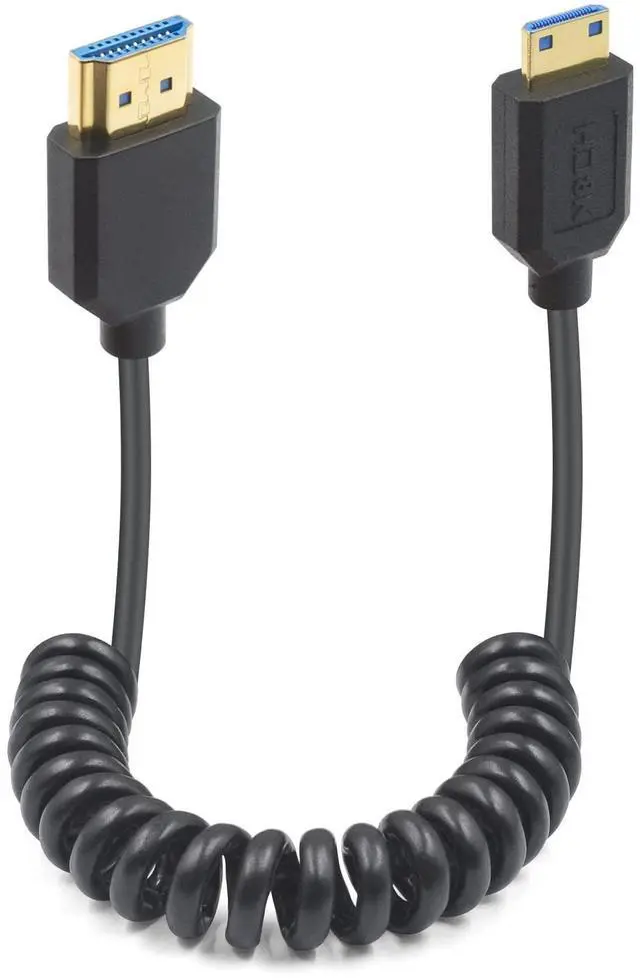 Main image of Duttek 48Gbps 8K Colied Mini HDMI to HDMI Cable 1FT- 4FT, Ultra Slim & Flexible Soft [8K@60Hz, 4K@240Hz 144Hz@120Hz] High Speed for Camera, Camcorder, Laptop, Tablet, Monitor, Raspberry Pi Zero