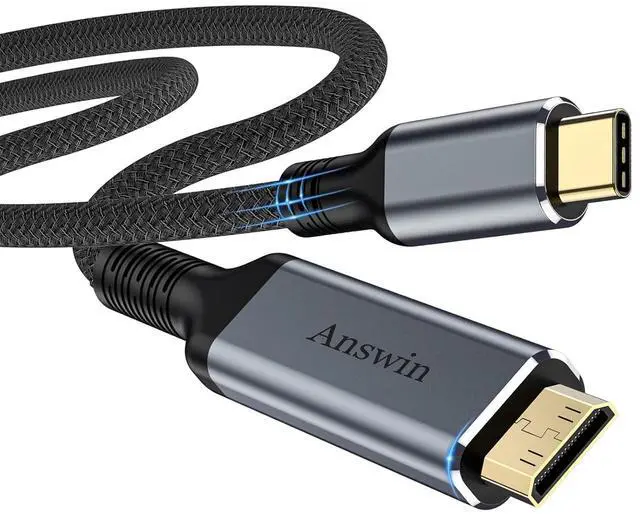 Main image of USB C to Mini HDMI Cable 6FT (NOT HDMI), 4K@30Hz/2K@60Hz Type-C to Mini HDMI for MacBook, iPad Pro, iPhone 15, Galaxy S23, Steam Deck, ROG Ally, Laptop to Portable Monitor Cable