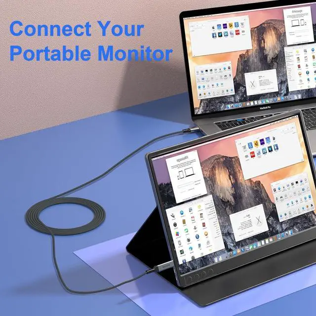 Alt view image 3 of 7 - USB C to Mini HDMI Cable 6FT (NOT HDMI), 4K@30Hz/2K@60Hz Type-C to Mini HDMI for MacBook, iPad Pro, iPhone 15, Galaxy S23, Steam Deck, ROG Ally, Laptop to Portable Monitor Cable