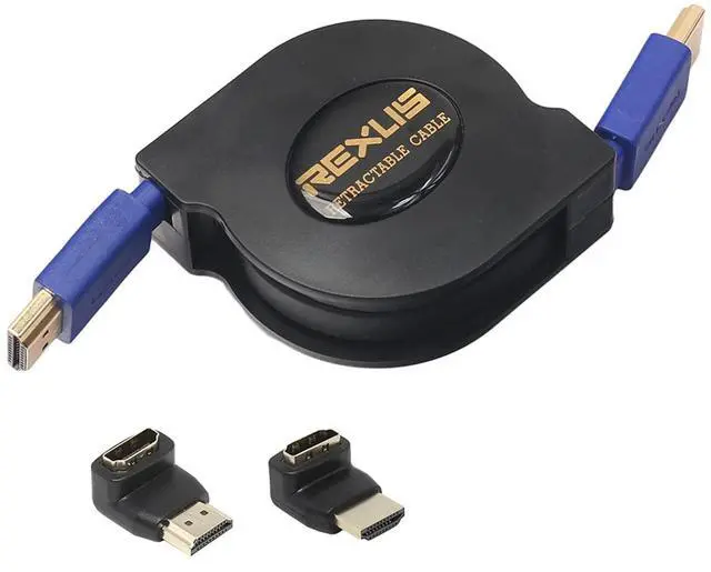 Main image of Retractable HDMI Cable Super Speed 1 M/1.8M 3 in 1 3D + 90°/270° Male to Female Adapter Converter (6ft(1.8M))