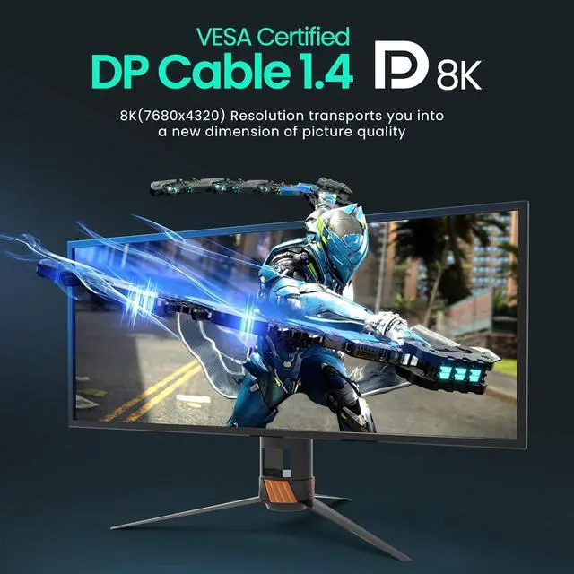 Alt view image 5 of 7 - LINKUP - DisplayPort DP8K DP1.4 Cable (VESA Certified) 8K at 60Hz, 4K at 144Hz | 28AWG Heavy Duty - 4m / 13.12ft