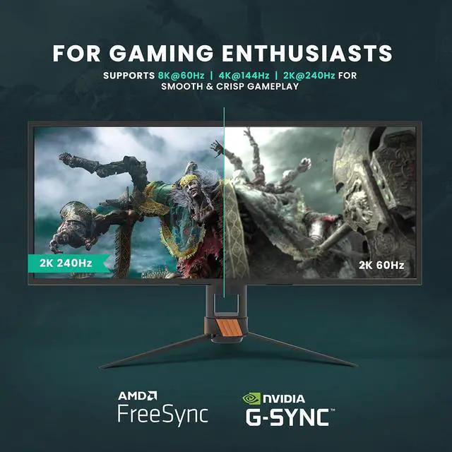 Alt view image 6 of 7 - LINKUP - DisplayPort DP8K DP1.4 Cable (VESA Certified) 8K at 60Hz, 4K at 144Hz | 28AWG Heavy Duty - 4m / 13.12ft