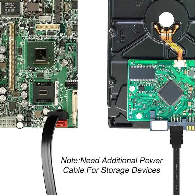 Alt view image 6 of 6 - BENFEI SATA Cable III, 12 Pack SATA Cable III 6Gbps Straight HDD SDD Data Cable with Locking Latch 18 Inch Compatible for SATA HDD, SSD, CD Driver, CD Writer - Black