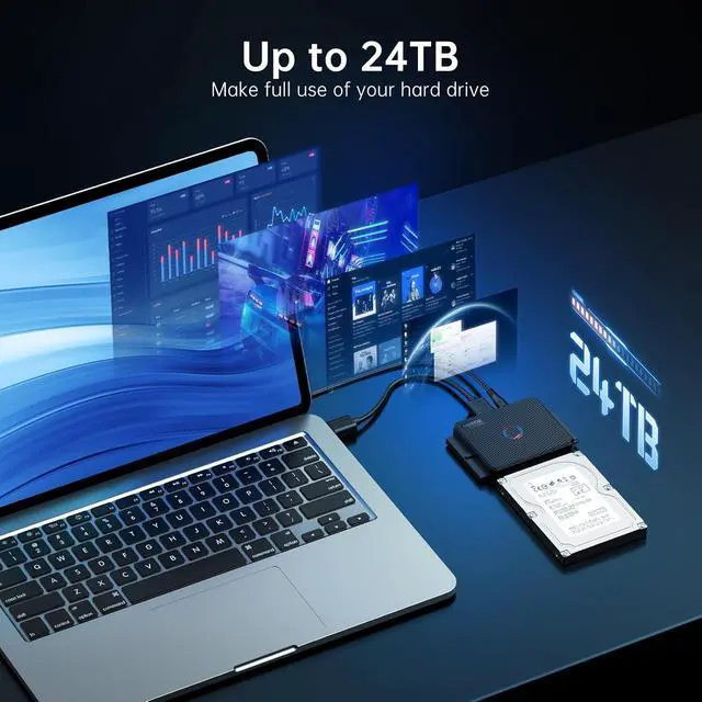 Alt view image 4 of 7 - FIDECO SATA/IDE to USB 3.0 Adapter, Hard Drive Adapter Cable Converter for Universal 2.5/3.5 Inch IDE HDD, 2.5 Inch SSD, 5.25-Inch DVD/CD Drive