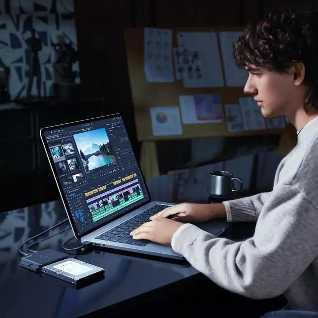 Alt view image 7 of 7 - FIDECO SATA/IDE to USB 3.0 Adapter, Hard Drive Adapter Cable Converter for Universal 2.5/3.5 Inch IDE HDD, 2.5 Inch SSD, 5.25-Inch DVD/CD Drive