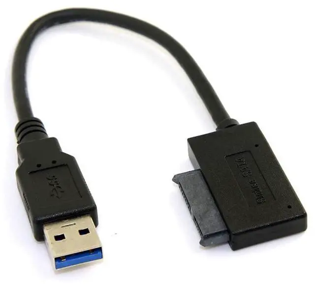 Main image of JSER USB 3.0 to SATA 7+6 13pin Slimline Sata Adapter Cable 5Gbps Compatible for Laptop CD DVD ROM Optical Drive