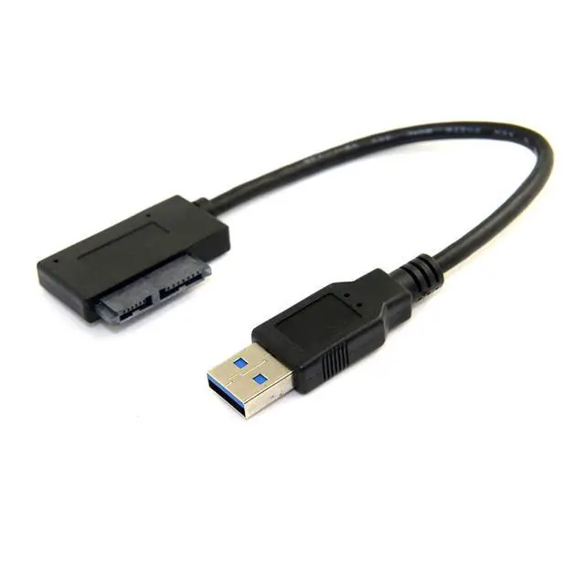 Alt view image 3 of 7 - JSER USB 3.0 to SATA 7+6 13pin Slimline Sata Adapter Cable 5Gbps Compatible for Laptop CD DVD ROM Optical Drive
