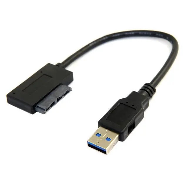 Alt view image 6 of 7 - JSER USB 3.0 to SATA 7+6 13pin Slimline Sata Adapter Cable 5Gbps Compatible for Laptop CD DVD ROM Optical Drive