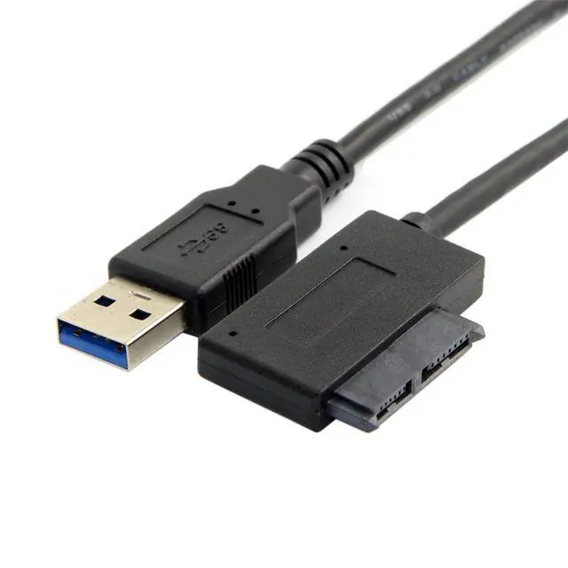 Alt view image 7 of 7 - JSER USB 3.0 to SATA 7+6 13pin Slimline Sata Adapter Cable 5Gbps Compatible for Laptop CD DVD ROM Optical Drive