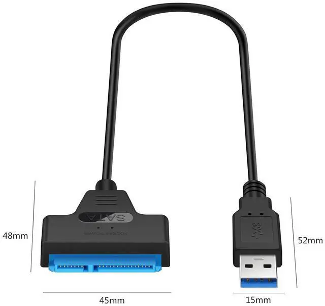 Alt view image 2 of 6 - Super Speed 5Gbps USB 3.0 to SATA 22 Pin Adapter Cable for 2.5 Hard Disk Driver SSD