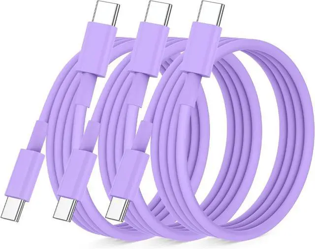 Main image of Essri USB C to USB C Cable 3FT for Apple iPhone 16 15 Charger Cord,3 Pack 60W C to C Cable Fast Charging Wire for iPhone 16 15 Pro Plus Pro Max iPad Pro/Air MacBook Pro/Air,for Galaxy S24 S23 -Purple