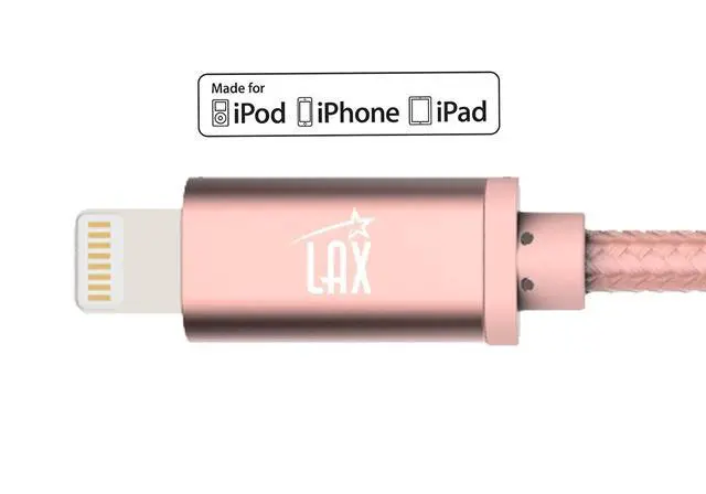 Alt view image 3 of 7 - LAX iPhone Charger Lightning Cable - MFi Certified Durable Braided Apple Lightning USB Cord for iPhone 11/11 Pro Max/XS Max/X/iPad, iPod & More