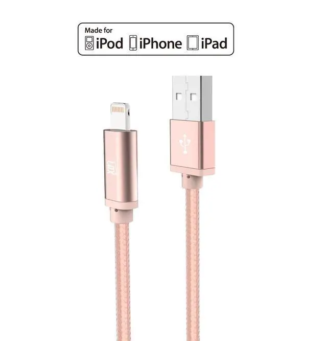 Alt view image 6 of 7 - LAX iPhone Charger Lightning Cable - MFi Certified Durable Braided Apple Lightning USB Cord for iPhone 11/11 Pro Max/XS Max/X/iPad, iPod & More