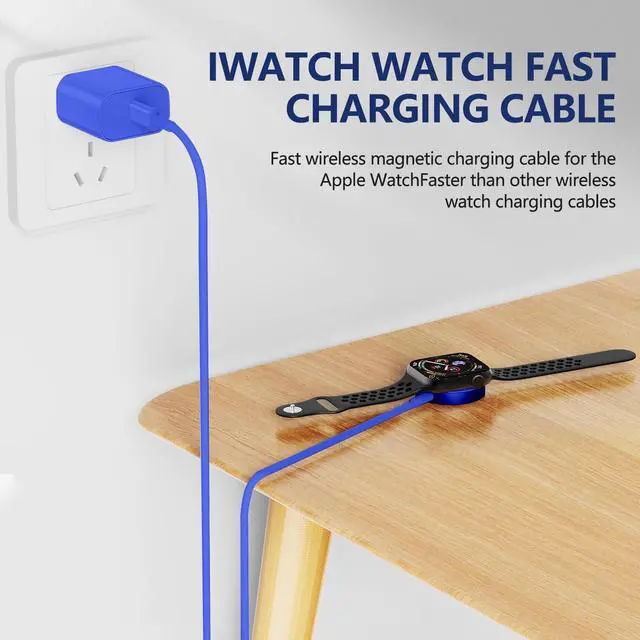 Alt view image 4 of 7 - Susnwere Fast Charger for Apple Watch Chargers with 20w Charger Block,USB C Magnetic for i-Watch Fast Charging Cable for Watch Series SE/8/7/6/5/4/3/2/1 Includes 38mm 40mm 42mm 44mm 45mm Size