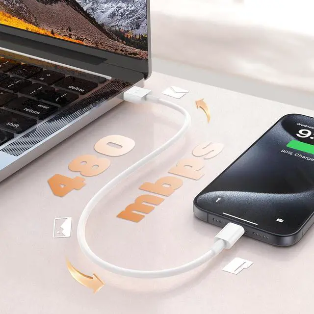 Alt view image 5 of 7 - for iPhone 17 16 Car Carplay Cable,3Ft USB A to USB C Carplay Cable Adapter WireType C Charger Cable Data Cable Carplay USB C Cord Wire Replacement for iPhone16/ 15 iPad MacBook2-Pack