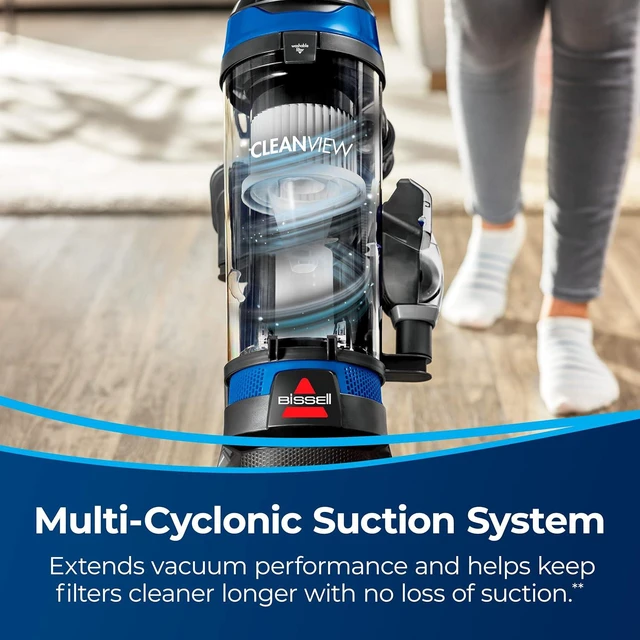 Alt view image 7 of 7 - Bissell CleanView Upright Vacuum with Active Extension Wand, XL 2L Dirt Tank Capacity, Powerful Suction & OnePass Technology for Carpets & Hard Floors, 3536