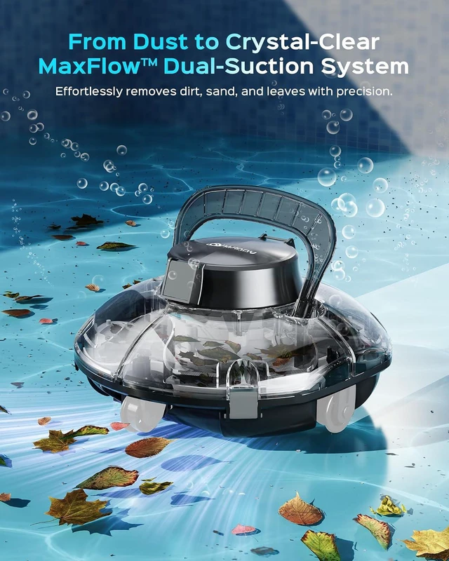 Alt view image 2 of 7 - Winny Pool Cleaner Cordless Pool Vacuum Robot for Above Ground Pool