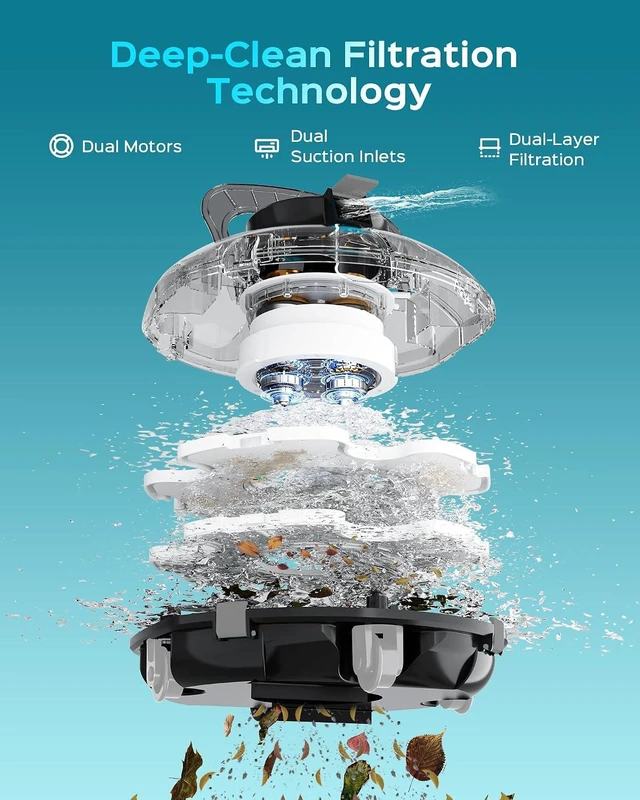 Alt view image 3 of 7 - Winny Pool Cleaner Cordless Pool Vacuum Robot for Above Ground Pool