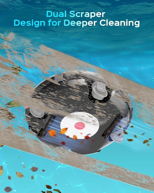 Alt view image 6 of 7 - Winny Pool Cleaner Cordless Pool Vacuum Robot for Above Ground Pool