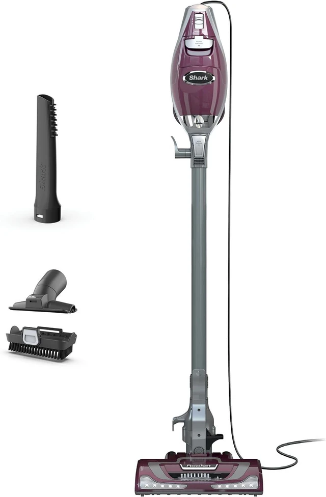 Main image of Shark Rocket Pet Plus Corded Stick Vacuum, XL Cup, Bordeaux/Silver, HV322