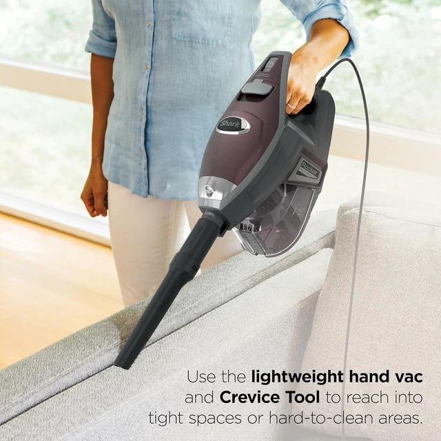 Alt view image 5 of 7 - Shark Rocket Pet Plus Corded Stick Vacuum, XL Cup, Bordeaux/Silver, HV322
