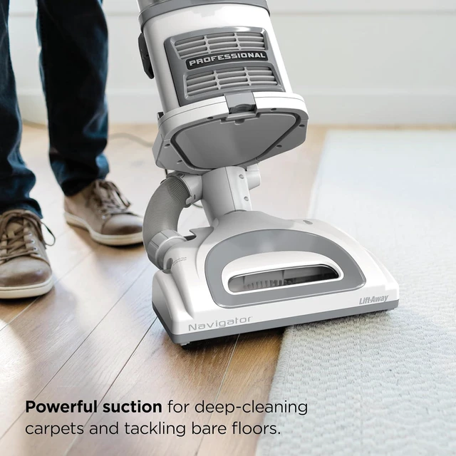 Alt view image 2 of 7 - Shark Navigator Lift-Away Vacuum, HEPA, Pet Hair, White/Silver, NV356E