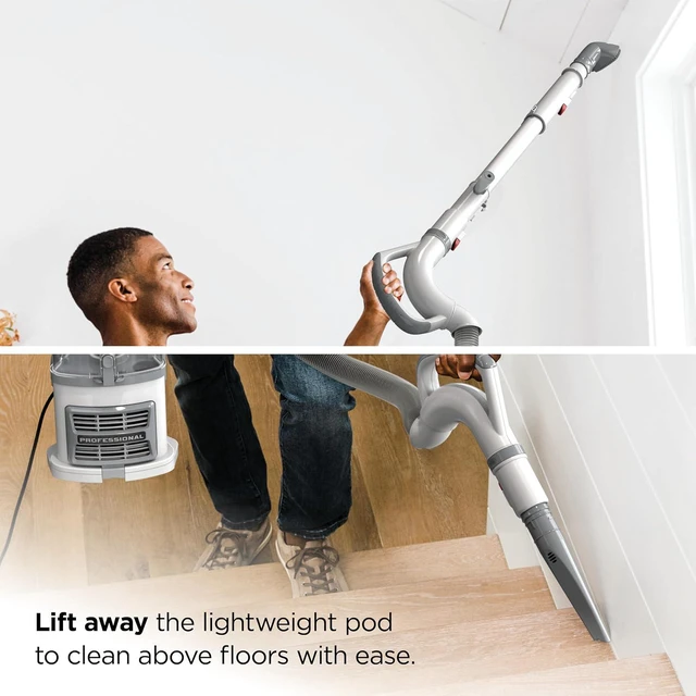 Alt view image 6 of 7 - Shark Navigator Lift-Away Vacuum, HEPA, Pet Hair, White/Silver, NV356E