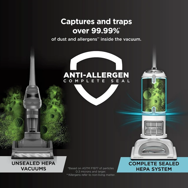 Alt view image 7 of 7 - Shark Navigator Lift-Away Vacuum, HEPA, Pet Hair, White/Silver, NV356E