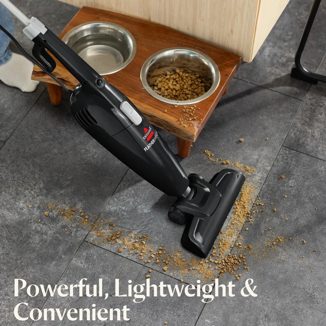 Alt view image 2 of 7 - Bissell 2033M Featherweight Stick Lightweight Bagless Vacuum and Electric Broom with Crevice Tool for Hard Floors and Carpets, Black
