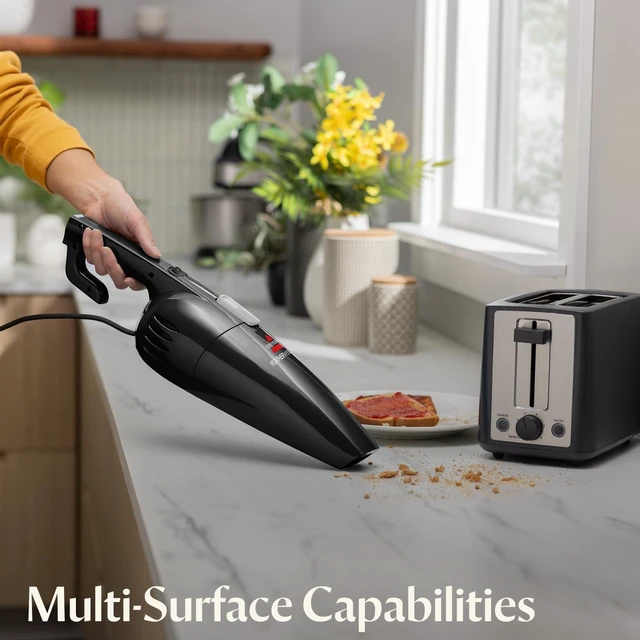 Alt view image 6 of 7 - Bissell 2033M Featherweight Stick Lightweight Bagless Vacuum and Electric Broom with Crevice Tool for Hard Floors and Carpets, Black