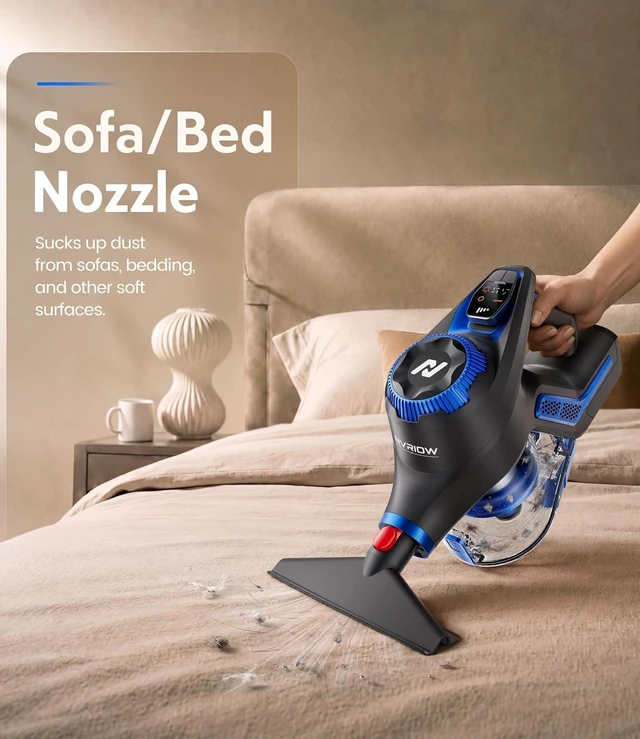 Alt view image 3 of 7 - Cordless Vacuum Cleaner, 55Kpa Vacuum Cleaners for Home, Max 80mins Runtime Stick Vacuum with LED Display&1.5L Dust Cup, Rechargeable Lightweight Handheld Vacuum for Carpet/Hardwood Floor/Pet Hair/Car
