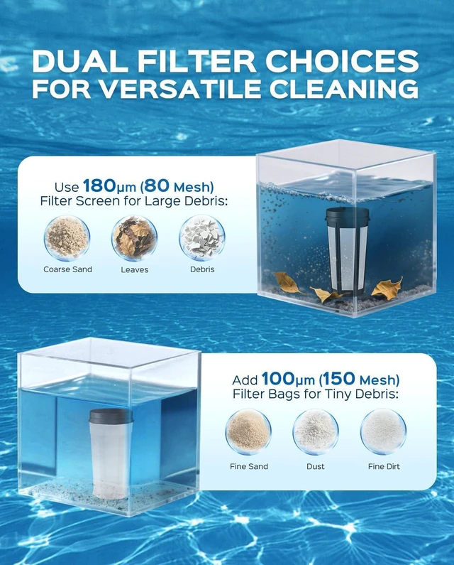 Alt view image 6 of 7 - Cordless Handheld Pool Vacuum Cleaner for Inground Pool with Pole