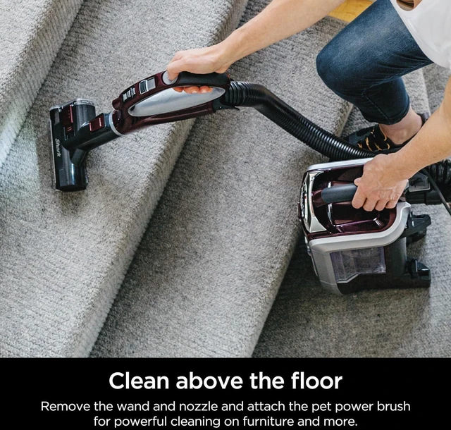 Alt view image 4 of 6 - Shark NV752 Rotator Powered Lift-Away TruePet Upright Vacuum with HEPA Filter, Large Dust Cup Capacity, LED Headlights, Upholstery Tool, Perfect Pet Power Brush & Crevice Tool, Bordeaux