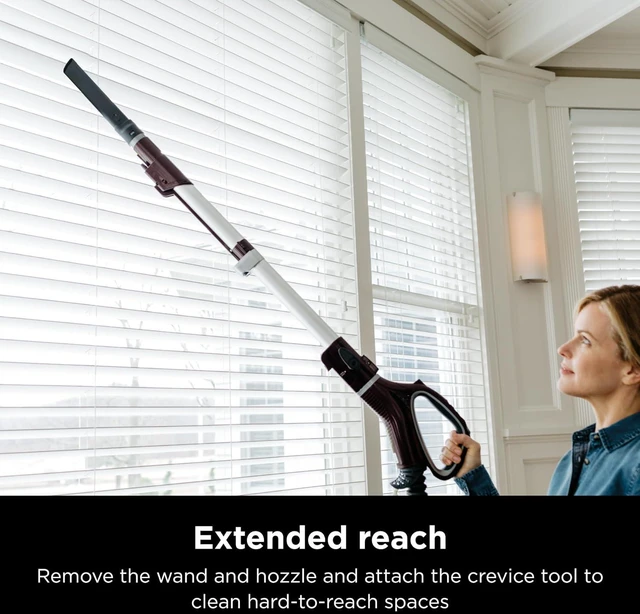 Alt view image 5 of 6 - Shark NV752 Rotator Powered Lift-Away TruePet Upright Vacuum with HEPA Filter, Large Dust Cup Capacity, LED Headlights, Upholstery Tool, Perfect Pet Power Brush & Crevice Tool, Bordeaux