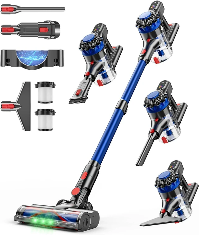 Main image of KARDV Cordless Vacuum Cleaner, 500W/40Kpa Vacuum Cleaners for Home, 60Mins Stick Vacuum with LED Display, Anti-Tangle Wireless Vacuum, 8 in 1 Lightweight Vacuum for Hard Floors Carpet Pet Hair