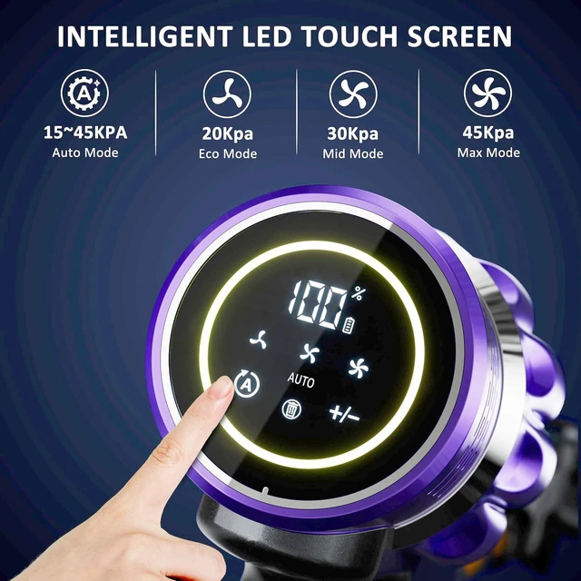 Alt view image 2 of 7 - Cordless Vacuum Cleaner, 50KPA Stick Vacuum for Home, 70Mins Runtime