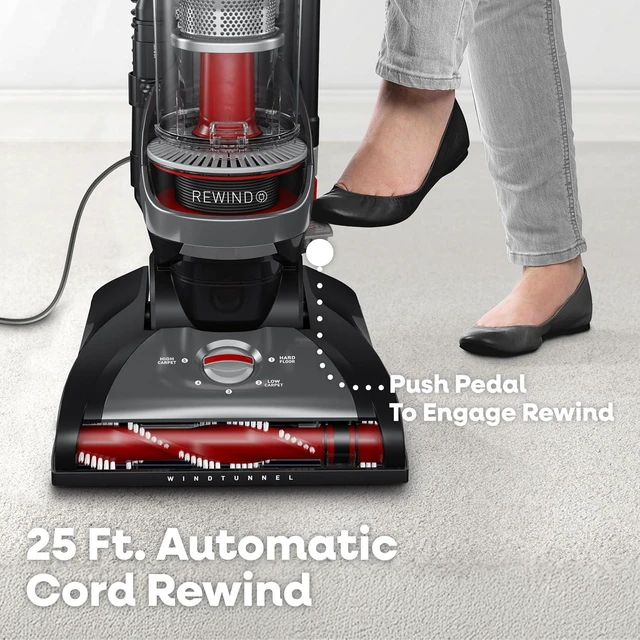 Alt view image 3 of 6 - Hoover WindTunnel Cord Rewind Pro Bagless Vacuum Cleaner, Upright